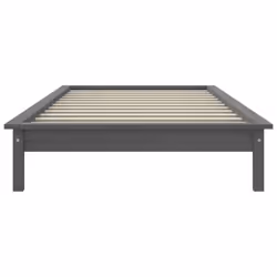 vidaXL Solid Wood Pine Bed Frame Wooden Bedstead Bed Base Multi Colours/Sizes - grey, 90 x 190 cm - Additional view 5