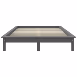 vidaXL Solid Wood Pine Bed Frame Wooden Bedstead Bed Base Multi Colours/Sizes - grey, 120 x 190 cm - Additional view 5
