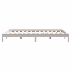 vidaXL Solid Wood Pine Bed Frame Wooden Bedstead Bed Base Multi Colours/Sizes - white, 140 x 190 cm - Additional view 6