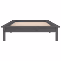 vidaXL Solid Wood LED Bed Frame Home Bedstead Platform Bed Multi Colours/Sizes - grey, 90 x 200 cm - Additional view 6