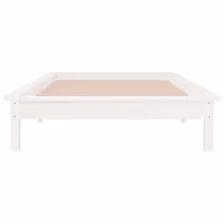 vidaXL Solid Wood LED Bed Frame Home Bedstead Platform Bed Multi Colours/Sizes - white, 100 x 200 cm - Additional view 7