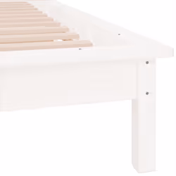 vidaXL Solid Wood LED Bed Frame Home Bedstead Platform Bed Multi Colours/Sizes - white, 100 x 200 cm - Additional view 9