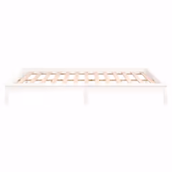 vidaXL Solid Wood LED Bed Frame Home Bedstead Platform Bed Multi Colours/Sizes - white, 120 x 200 cm - Additional view 8