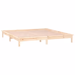vidaXL Solid Wood LED Bed Frame Home Bedstead Platform Bed Multi Colours/Sizes - brown, 160 x 200 cm - Additional view 5