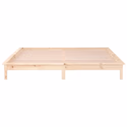 vidaXL Solid Wood LED Bed Frame Home Bedstead Platform Bed Multi Colours/Sizes - brown, 160 x 200 cm - Additional view 6