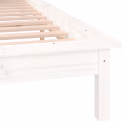 vidaXL Solid Wood LED Bed Frame Home Bedstead Platform Bed Multi Colours/Sizes - white, 200 x 200 cm - Additional view 8