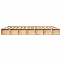 vidaXL Bed Frame Home Wooden Bedstead Bed Base Mattress Foundation Solid Wood - brown, 180 x 200 cm - Additional view 4
