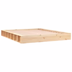 vidaXL Bed Frame Home Wooden Bedstead Bed Base Mattress Foundation Solid Wood - brown, 150 x 200 cm - Additional view 2