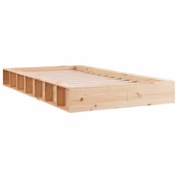 vidaXL Bed Frame Home Wooden Bedstead Bed Base Mattress Foundation Solid Wood - brown, 100 x 200 cm - Additional view 4