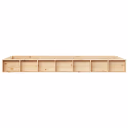 vidaXL Bed Frame Home Wooden Bedstead Bed Base Mattress Foundation Solid Wood - brown, 120 x 190 cm - Additional view 4
