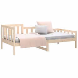 vidaXL Solid Wood Pine Day Bed Sleepover Guest Sofa Bed Multi Colours/Sizes - Brown, 90x200 cm - Additional view 5