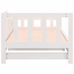 vidaXL Solid Wood Pine Pull-out Day Bed Wooden Sofa Bed Multi Colours/Sizes - white, 90 x 190 cm - Additional view 9