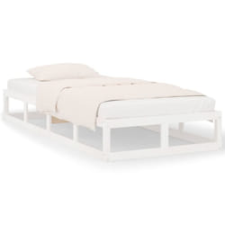 vidaXL Solid Wood Bed Frame Home Bedroom Bed Base Multi Colours Multi Sizes - white, 90 x 200 cm