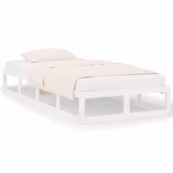 vidaXL Solid Wood Bed Frame Home Bedroom Bed Base Multi Colours Multi Sizes - white, 100 x 200 cm