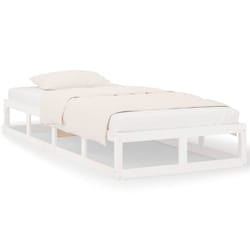 vidaXL Solid Wood Bed Frame Home Bedroom Bed Base Multi Colours Multi Sizes - white, 100 x 200 cm
