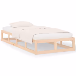 vidaXL Solid Wood Bed Frame Home Bedroom Bed Base Multi Colours Multi Sizes - brown, 75 x 190 cm