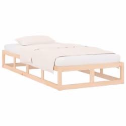 vidaXL Solid Wood Bed Frame Home Bedroom Bed Base Multi Colours Multi Sizes - brown, 75 x 190 cm