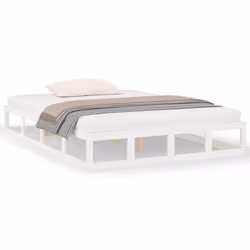 vidaXL Solid Wood Bed Frame Home Bedroom Bed Base Multi Colours Multi Sizes - white, 120 x 190 cm