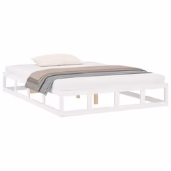 vidaXL Solid Wood Bed Frame Home Bedroom Bed Base Multi Colours Multi Sizes - white, 120 x 190 cm