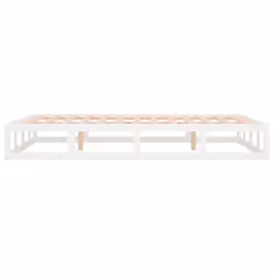 vidaXL Solid Wood Bed Frame Home Bedroom Bed Base Multi Colours Multi Sizes - white, 140 x 190 cm - Additional view 5