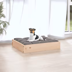 vidaXL Solid Wood Pine Dog Bed 51.5x44x9 cm Wooden Pet Sofa Puppy Dog Couch - Additional view 5