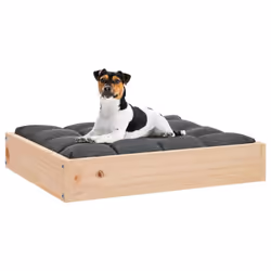 vidaXL Solid Wood Pine Dog Bed 51.5x44x9 cm Wooden Pet Sofa Puppy Dog Couch - Additional view 6