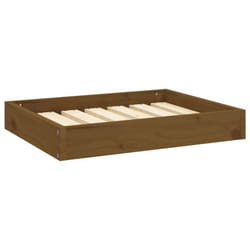 vidaXL Solid Wood Pine Dog Bed Honey Brown 61.5x49x9 cm Pet Sofa Dog Couch