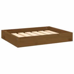 vidaXL Solid Wood Pine Dog Bed Honey Brown 61.5x49x9 cm Pet Sofa Dog Couch