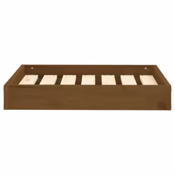 vidaXL Solid Wood Pine Dog Bed Honey Brown 61.5x49x9 cm Pet Sofa Dog Couch - Additional view 4