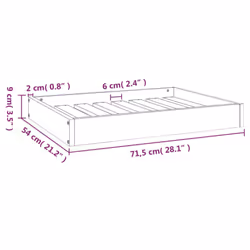 vidaXL Solid Wood Pine Dog Bed 71.5x54x9 cm Wooden Pet Sofa Puppy Dog Couch - Additional view 8