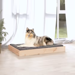 vidaXL Solid Wood Pine Dog Bed Wooden Animal Pet Sofa Dog Couch Multi Colours - brown - Additional view 5