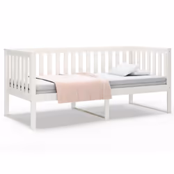 vidaXL Solid Wood Pine Day Bed Bedroom Furniture Multi Colours Multi Sizes - White, 90x200 cm