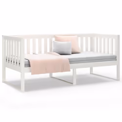 vidaXL Solid Wood Pine Day Bed Bedroom Furniture Multi Colours Multi Sizes - White, 90x200 cm - Additional view 4