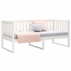 vidaXL Solid Wood Pine Day Bed Bedroom Furniture Multi Colours Multi Sizes - White, 90x200 cm - Additional view 5