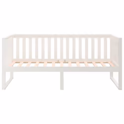 vidaXL Solid Wood Pine Day Bed Bedroom Furniture Multi Colours Multi Sizes - White, 90x200 cm - Additional view 7