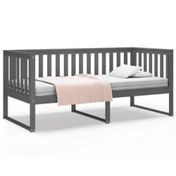 vidaXL Solid Wood Pine Day Bed Bedroom Furniture Multi Colours Multi Sizes - Grey, 90x190 cm