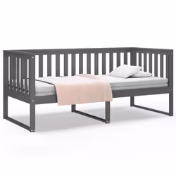 vidaXL Solid Wood Pine Day Bed Bedroom Furniture Multi Colours Multi Sizes - Grey, 90x190 cm