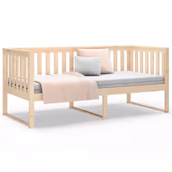vidaXL Solid Wood Pine Day Bed Bedroom Furniture Multi Colours Multi Sizes - Brown, 100x200 cm - Additional view 4