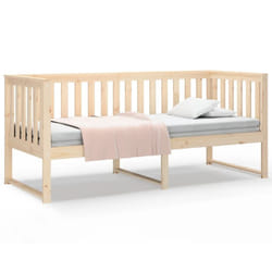 vidaXL Solid Wood Pine Day Bed Bedroom Furniture Multi Colours Multi Sizes - Brown, 75x190 cm