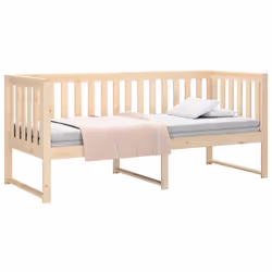 vidaXL Solid Wood Pine Day Bed Bedroom Furniture Multi Colours Multi Sizes - Brown, 75x190 cm