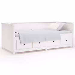VidaXL 820907, Sofa bed, White, Pinewood, 2075 mm, 870 mm, 800 mm