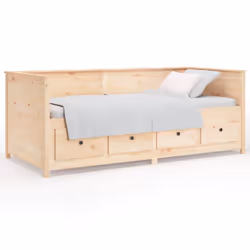 vidaXL Day Bed Sleepover Sofa Occasional Guest Bed Sofa Bed Solid Wood Pine - brown, 75 x 190 cm