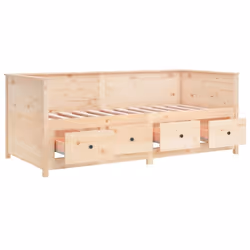 vidaXL Day Bed Sleepover Sofa Occasional Guest Bed Sofa Bed Solid Wood Pine - brown, 75 x 190 cm - Additional view 6