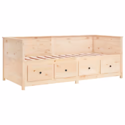 vidaXL Day Bed Sleepover Sofa Occasional Guest Bed Sofa Bed Solid Wood Pine - brown, 75 x 190 cm - Additional view 7