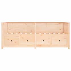 vidaXL Day Bed Sleepover Sofa Occasional Guest Bed Sofa Bed Solid Wood Pine - brown, 75 x 190 cm - Additional view 8