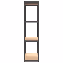 ) vidaXL Storage Shelf Garage Organiser Holder Rack Steel and Engineered Wood - Anthracite, 80 x 40 x 160 cm (L x W x H - Additional view 4