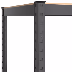 ) vidaXL Storage Shelf Garage Organiser Holder Rack Steel and Engineered Wood - Anthracite, 80 x 40 x 160 cm (L x W x H - Additional view 5