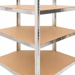 ) vidaXL Storage Shelf Garage Organiser Holder Rack Steel and Engineered Wood - Silver, 75 x 75 x 160 cm (L x W x H - Additional view 7