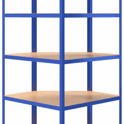 ) vidaXL Storage Shelf Garage Organiser Holder Rack Steel and Engineered Wood - Blue, 90 x 90 x 180 cm (L x W x H - Additional view 6