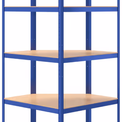 ) vidaXL Storage Shelf Garage Organiser Holder Rack Steel and Engineered Wood - Blue, 75 x 75 x 180 cm (L x W x H - Additional view 6